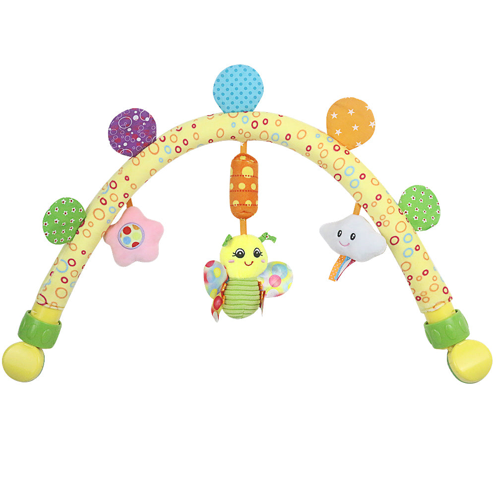 baby stroller arch toy Flexible Arch Baby Car Seat Toy – Plush Hanging Stroller & Bassinet Toy for Infants & Toddlers