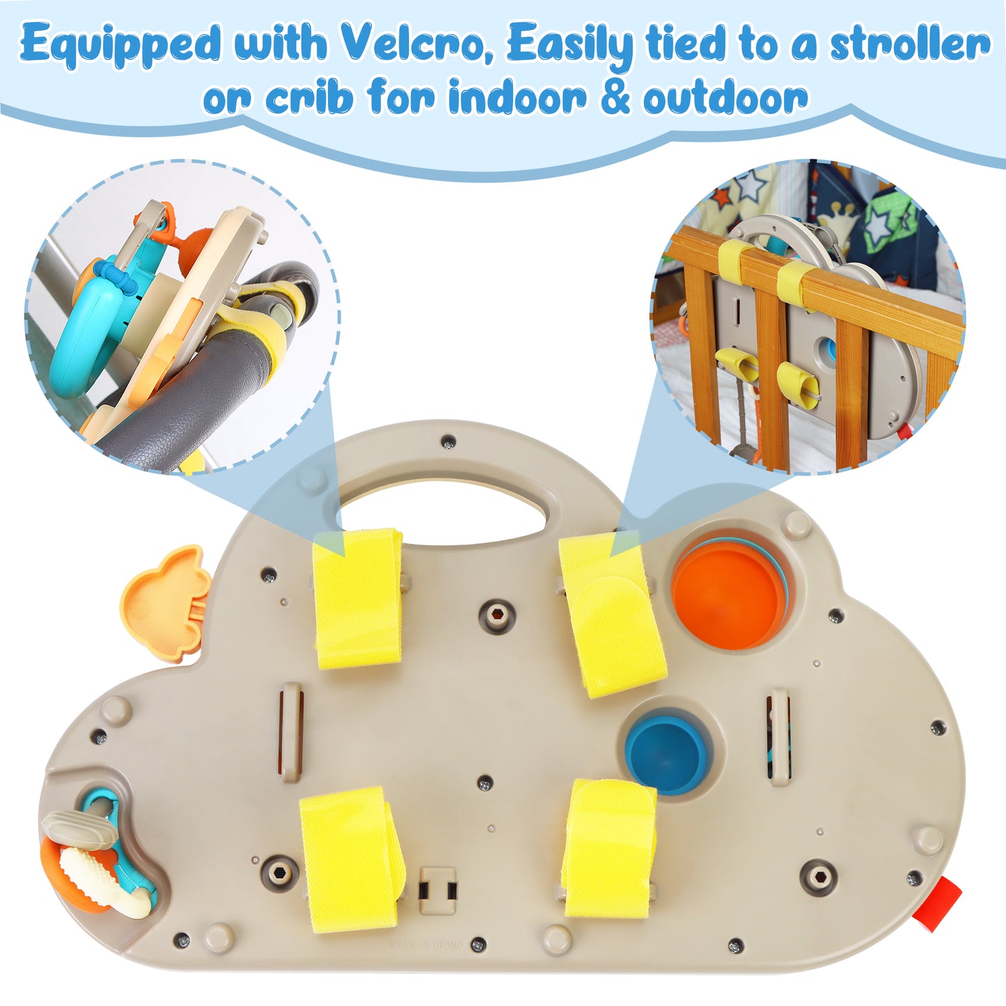Baby Steering Wheel Montessori Toy – Interactive Sensory Busy Board for Skill Development