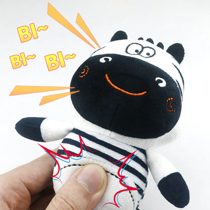 Black & White Baby Activity Arch Toy – Travel Mobile Toy Bar with Hanging Animals for Strollers, Cribs & More