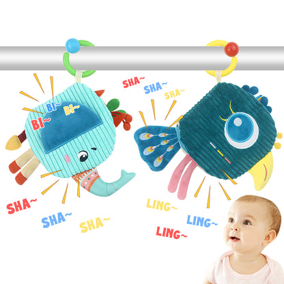Baby Soft Crinkle Book Toy Set – Sensory Activity Books with Animal & Dinosaur Themes for Early Learning