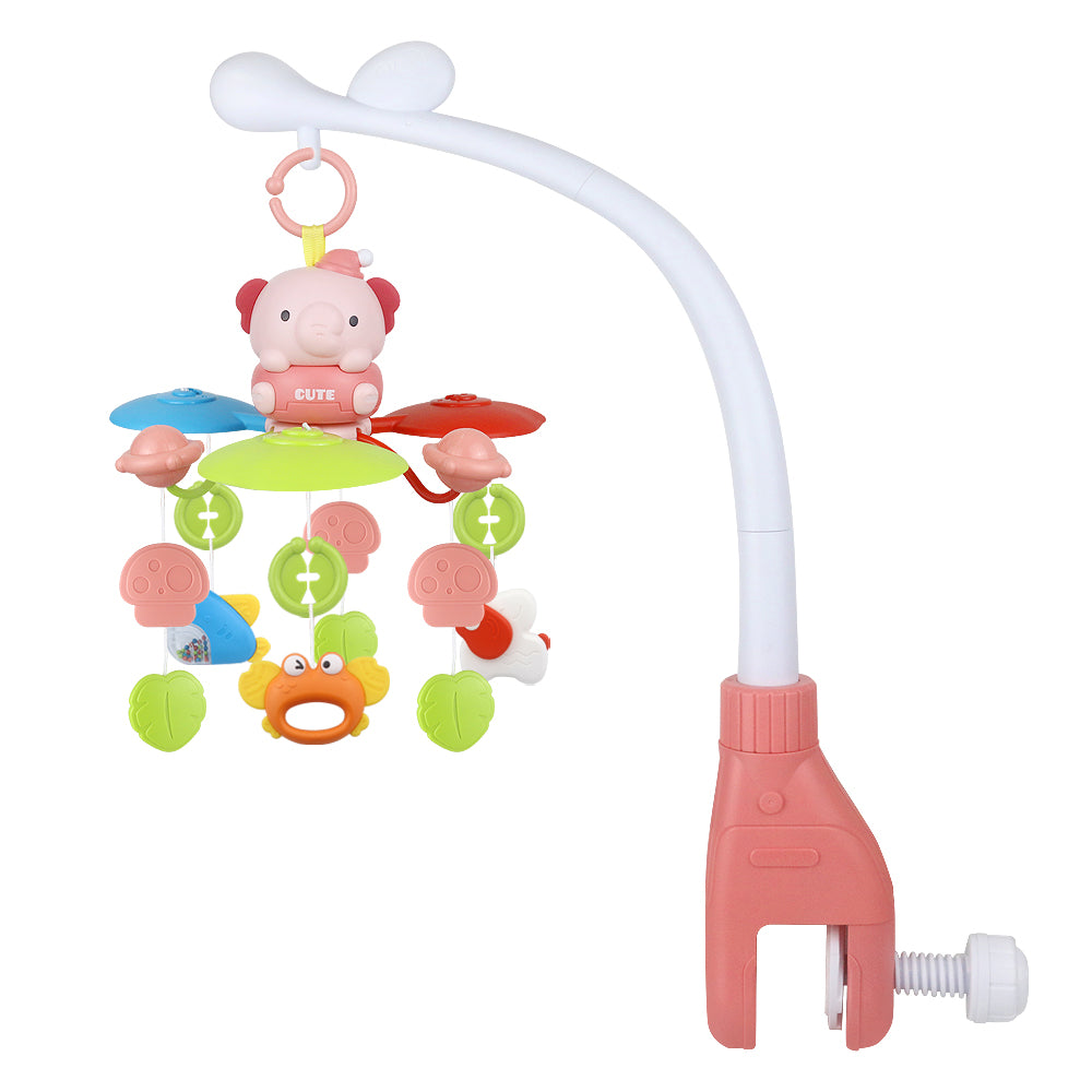 Caterbee Baby Cot Mobile Toy with Light, Projector & Bluetooth (Blue)