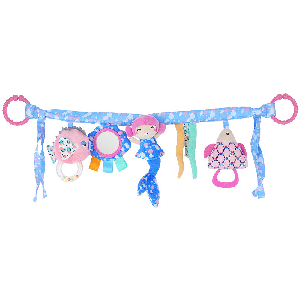 Caterbee Baby Stroller Mobile Chain Toy Plush Crib Hanging Toy with Mermaid Theme