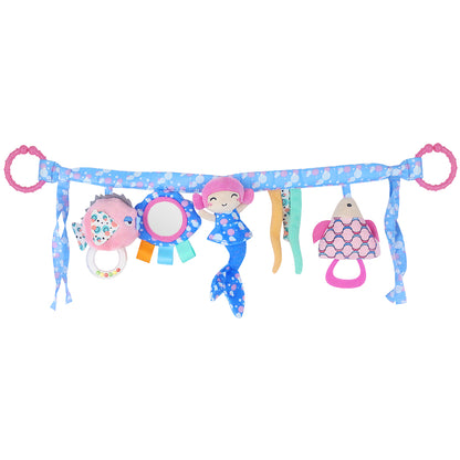 Caterbee Baby Stroller Mobile Chain Toy Plush Crib Hanging Toy with Mermaid Theme