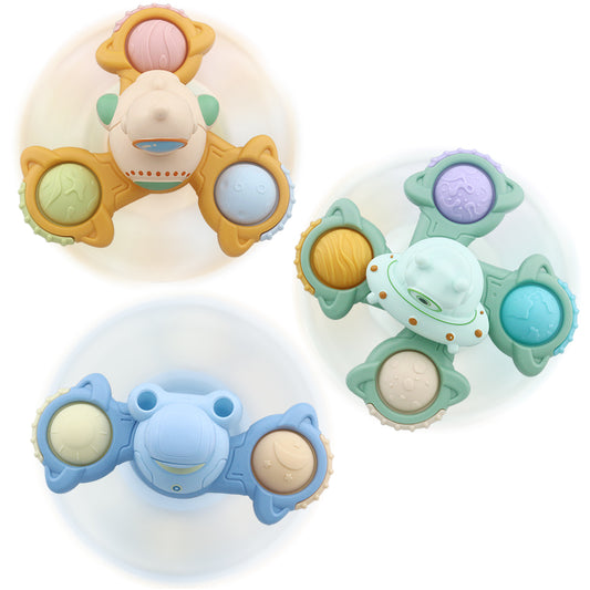 Baby Suction Cup Spinner Toys (Space)