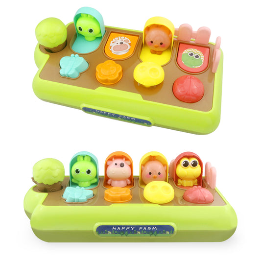 🐣 Caterbee Pop-Up Farm Toy – Interactive Baby Learning Toy 🎉