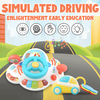 Caterbee Baby Turn & Learn Driver，Interactive Steering Wheel Toy with Lights & Sounds | Fun Learning Toy（副本）