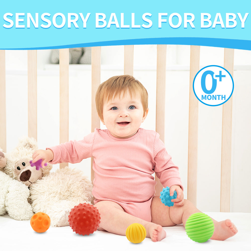 🛁 Caterbee Sensory Bath Balls for Toddlers (6PCS)