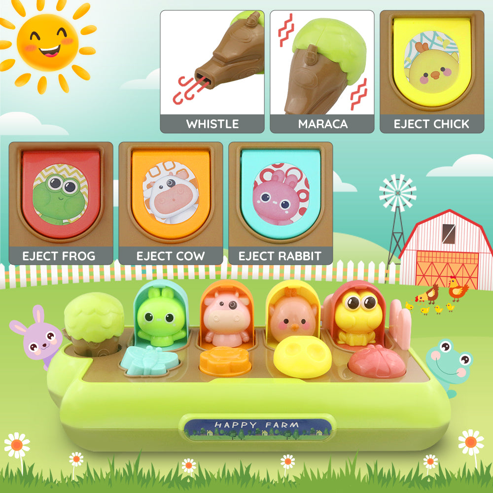 🐣 Caterbee Pop-Up Farm Toy – Interactive Baby Learning Toy 🎉