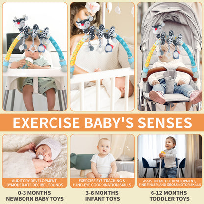 High-Contrast Black & White Baby Arch pram Toys