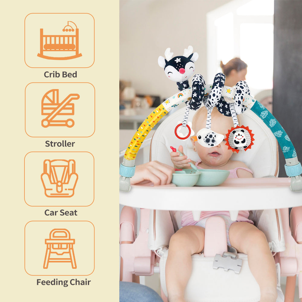 Caterbee High-Contrast Black & White Baby Arch pram Toys