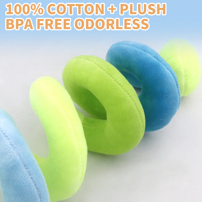 Baby Car Seat Toy, Interactive Sensory Toy with Teether & Hanging Plush Toys