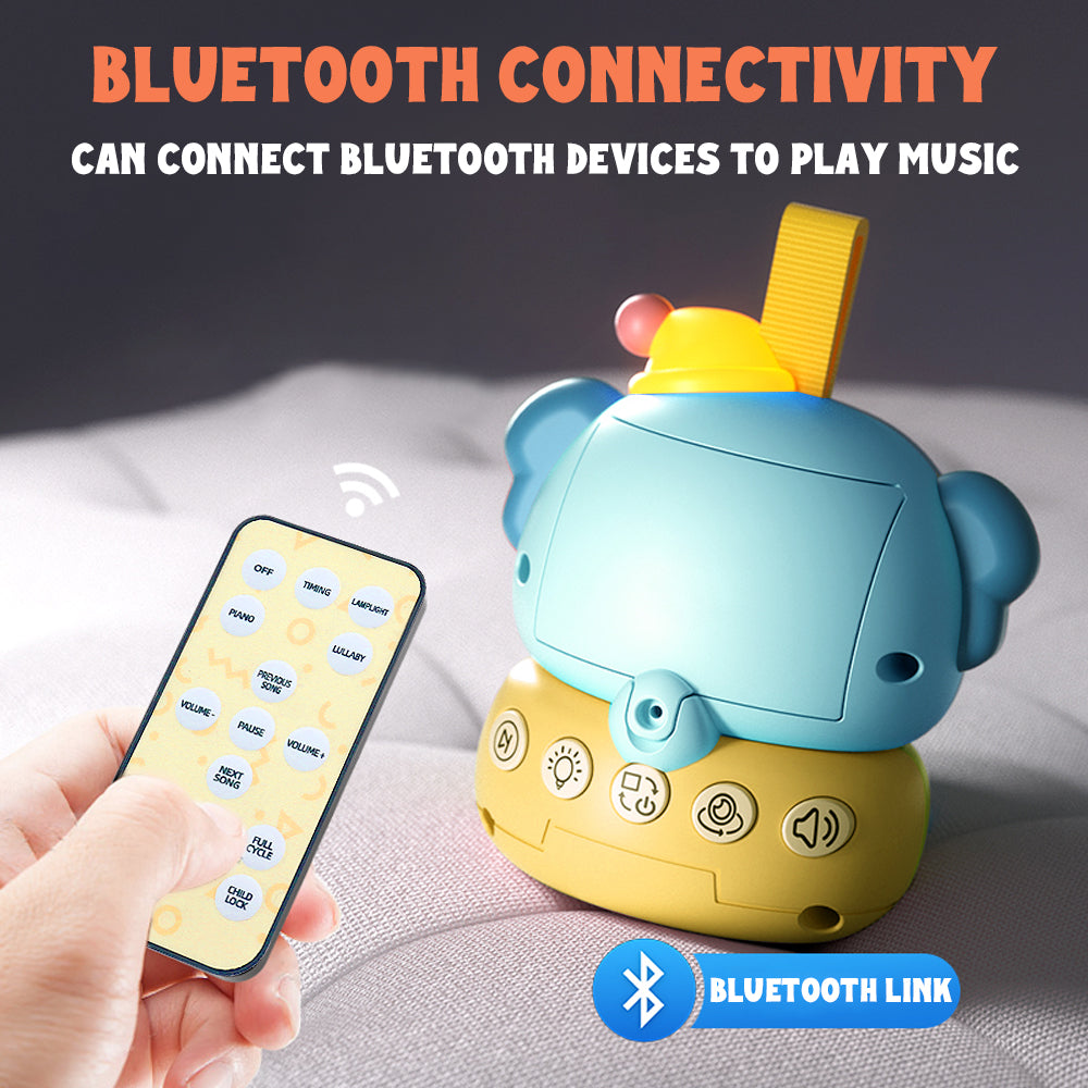 Caterbee Baby Cot Mobile Toy with Light, Projector & Bluetooth (Blue)