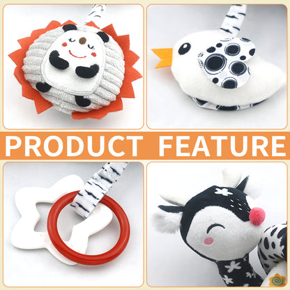 Caterbee High-Contrast Black & White Baby Arch pram Toys