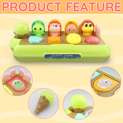 🐣 Caterbee Pop-Up Farm Toy – Interactive Baby Learning Toy 🎉