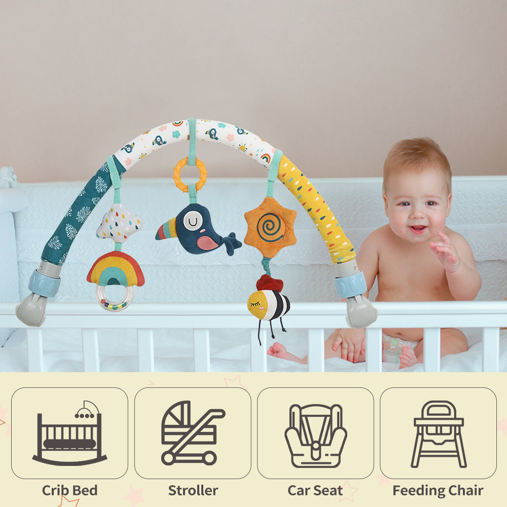 Caterbee Baby Arch Toy – Stroller & Car Seat Activity Bar (0M+)