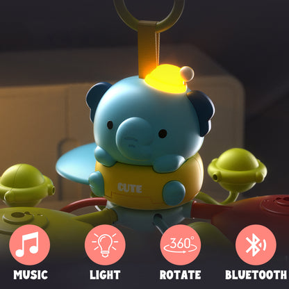 Caterbee Baby Cot Mobile Toy with Light, Projector & Bluetooth (Blue)