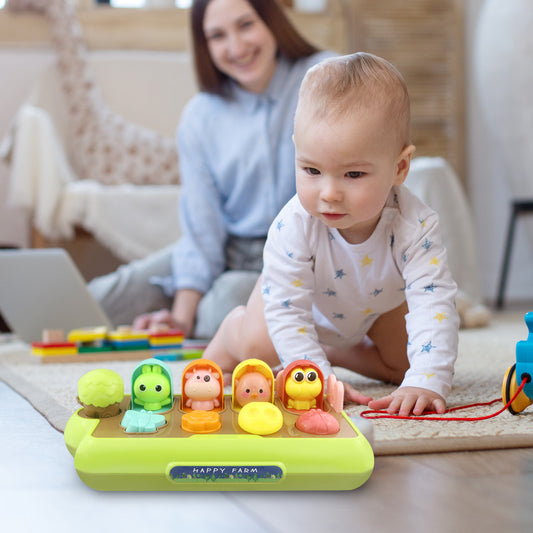 🐣 Caterbee Pop-Up Farm Toy – Interactive Baby Learning Toy 🎉