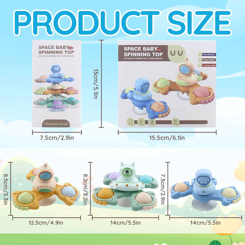 Baby Suction Cup Spinner Toys (Space)