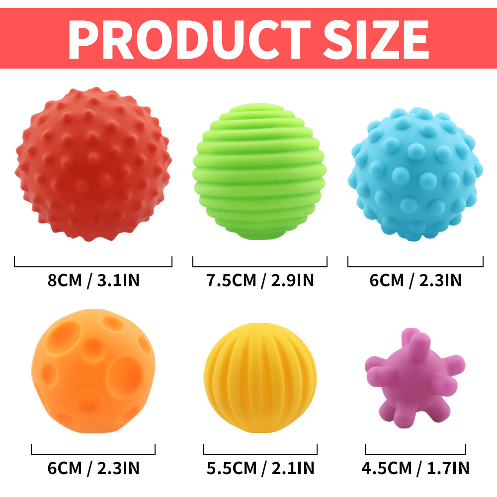 🛁 Caterbee Sensory Bath Balls for Toddlers (6PCS)