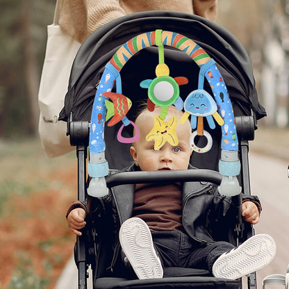 Caterbee Baby Arch Toy – Jungle Stroller & Car Seat Activity Bar (0M+) Sea