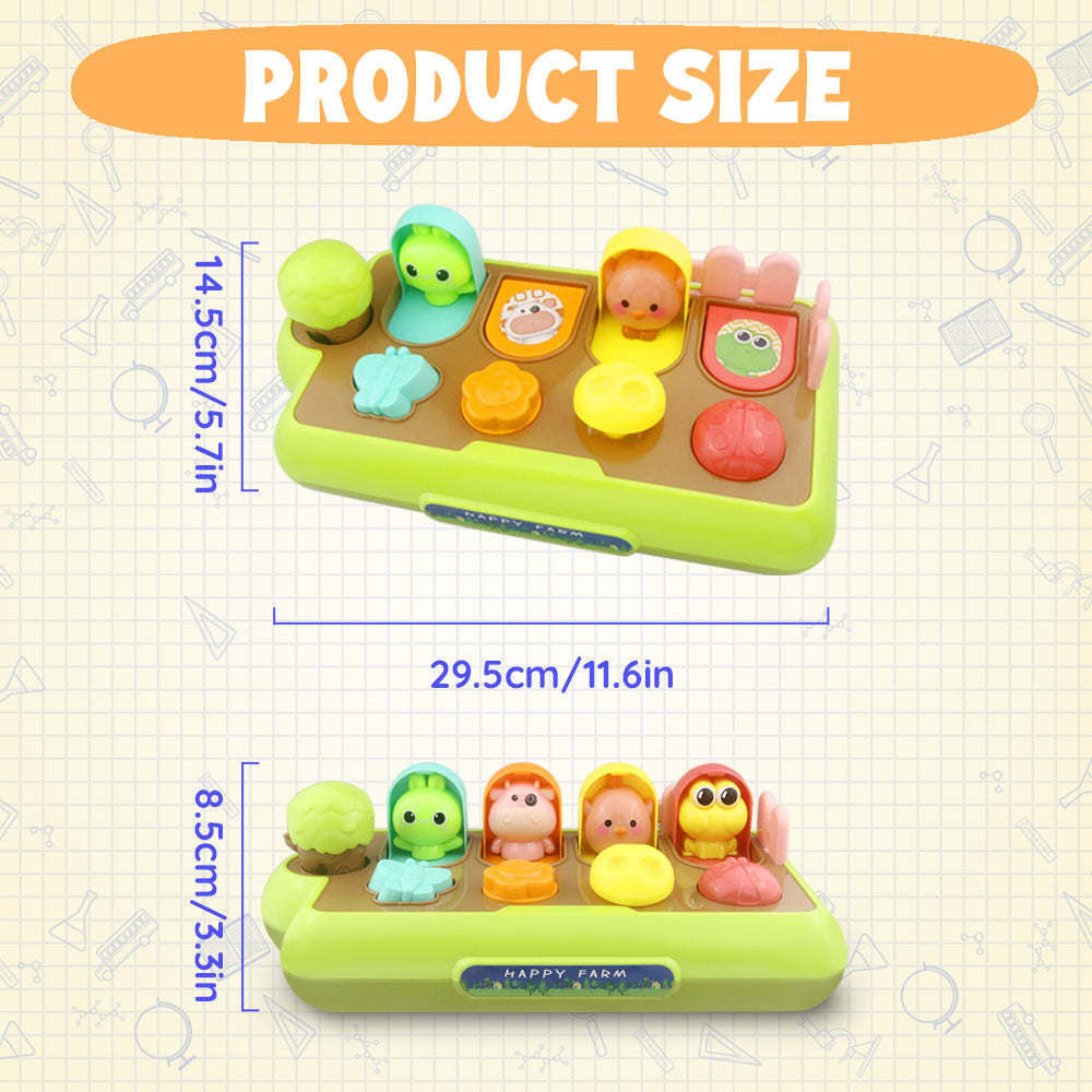 🐣 Caterbee Pop-Up Farm Toy – Interactive Baby Learning Toy 🎉