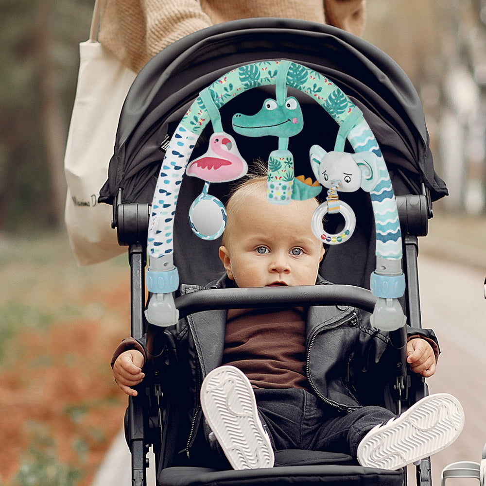 🐊 Caterbee Baby Arch Toy – Jungle Stroller & Car Seat Activity Bar (0M+)