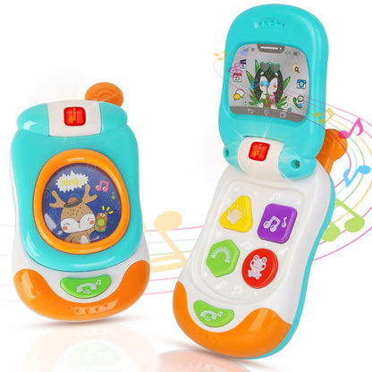 Caterbee Baby Phone Toy – Musical Light-Up Cell Phone for Early Learning & Sensory Play