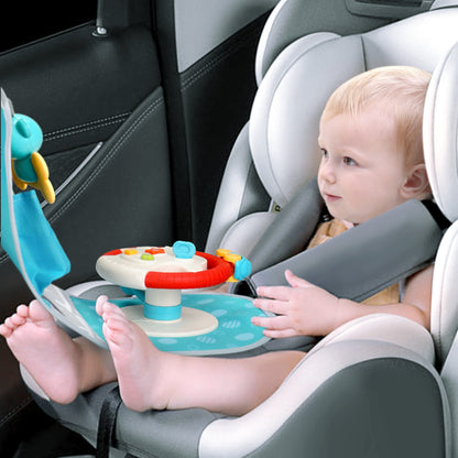 Caterbee Baby In Car Toy with Steering Wheel – Interactive Travel Play Center