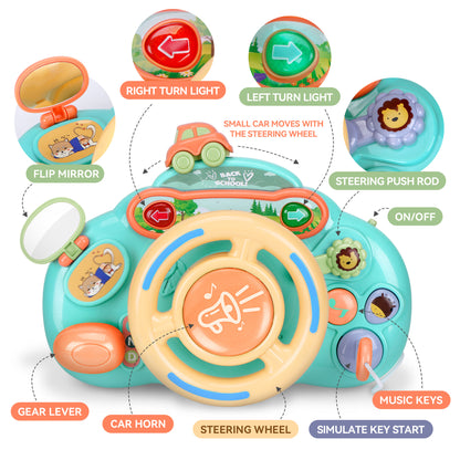 Caterbee Baby Turn & Learn Driver – Interactive Steering Wheel Toy with Lights & Sounds | Fun Learning Toy
