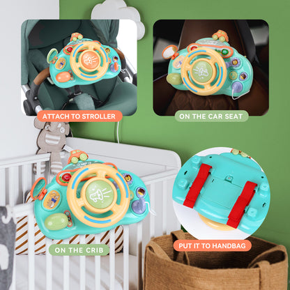 Caterbee Baby Turn & Learn Driver – Interactive Steering Wheel Toy with Lights & Sounds | Fun Learning Toy