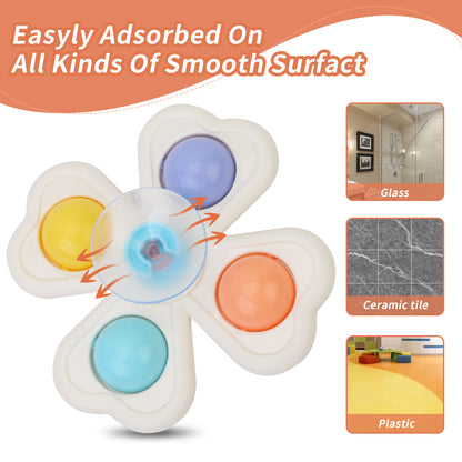 Caterbee Baby Spinning Suction Cup Toy – 3D Squirrel Fidget Toy for Sensory & Motor Skill Development