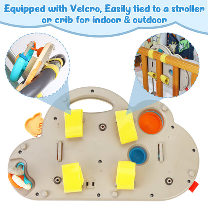 Baby Steering Wheel Montessori Toy – Interactive Sensory Busy Board for Skill Development