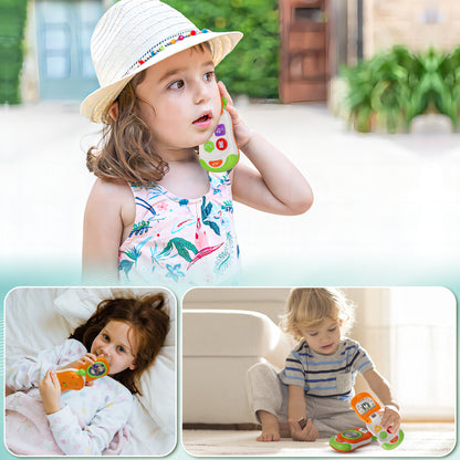 Caterbee Baby Phone Toy – Musical Light-Up Cell Phone for Early Learning & Sensory Play