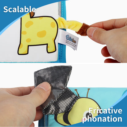 Caterbee Baby Mirror Soft Crinkle Activity Book, Tummy Time Sensory Toy with Bright Colors & Textures