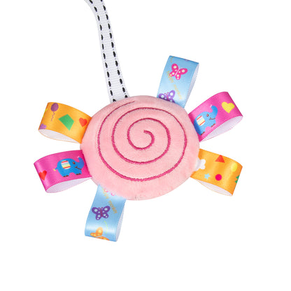 Caterbee Travel Arch Baby Bassinet Toy, Plush Hanging Pram & Stroller Toy for Infants & Toddlers | Sensory Development & Entertainment