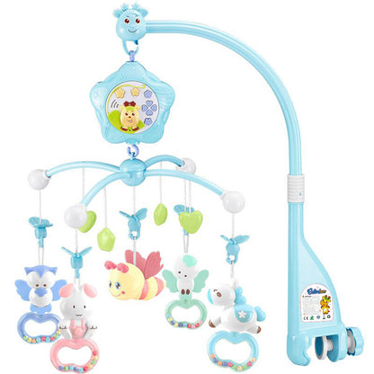 Baby Crib Mobiles Toys with Music, Projection and Lights (Bee-pink)