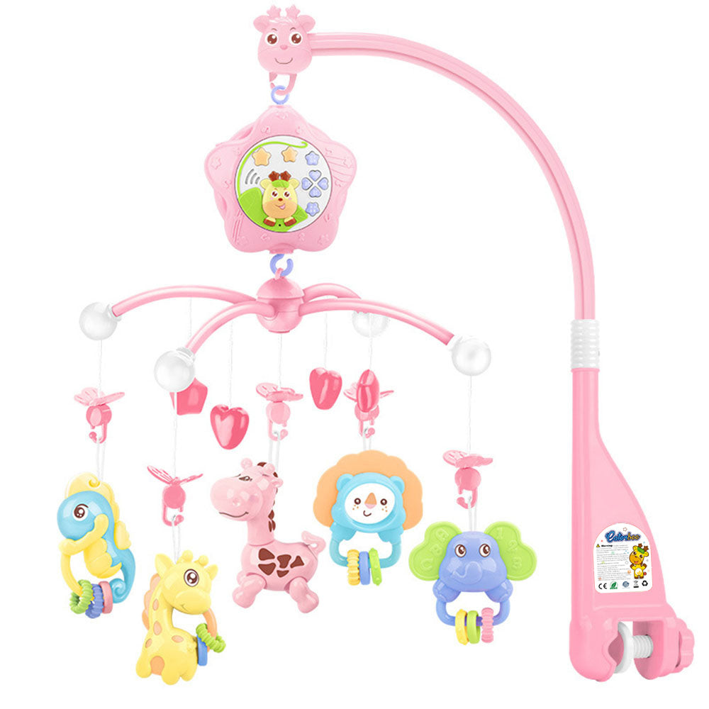 Caterbee 3-in-1 Baby Crib Mobile for Pack 'n Play wih Musical & Light-Up Remote Control & Projection