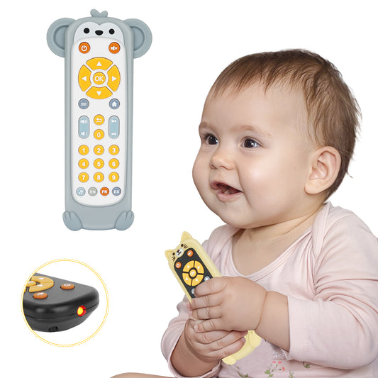 Caterbee Baby Remote Control Toy – Realistic TV Remote with Multilingual Learning & Interactive Sounds