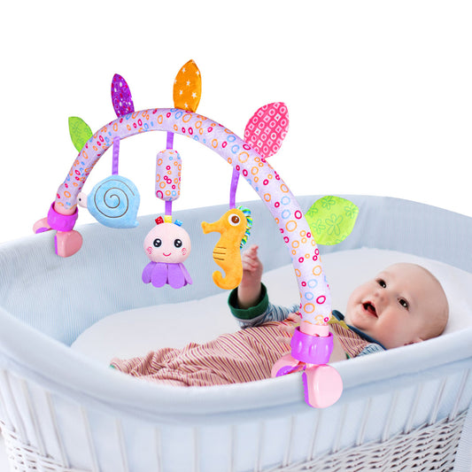 Baby Bassinet Mobile Toy – Soft Hanging Plush Toys for Strollers, Car Seats & Bouncers | Infant Sensory Development