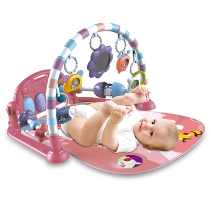 Baby Piano Play Mat Gym with Musical & Light – Interactive Kick & Play Activity Mat