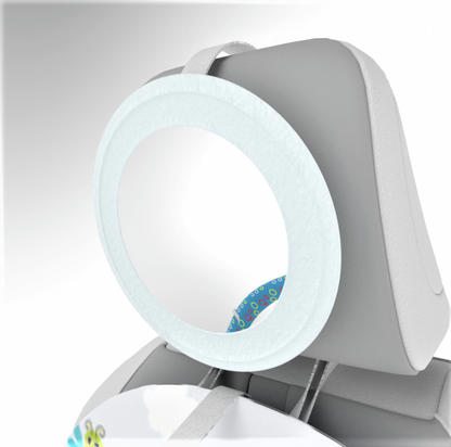 Caterbee Baby Car Toy with Rear Mirror & Arch Activity Center Interactive Travel Fun