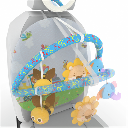 Caterbee Baby Car Toy with Rear Mirror & Arch Activity Center Interactive Travel Fun