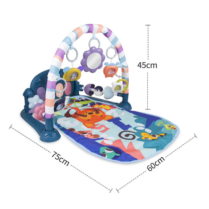 Baby Piano Play Mat Gym with Musical & Light – Interactive Kick & Play Activity Mat