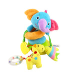 Baby Car Seat Toy with 4 Hanging Toys and Squeakers