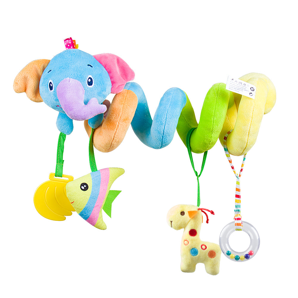 Baby Car Seat Toy with 4 Hanging Toys and Squeakers