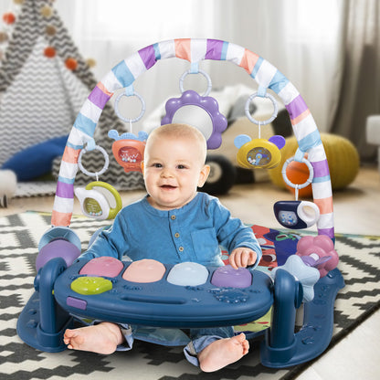 Baby Piano Play Mat Gym with Musical & Light – Interactive Kick & Play Activity Mat