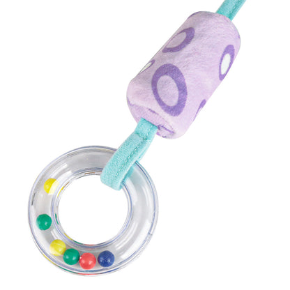 Caterbee Baby Pram Mobile Toy – Hanging Car Roof Handle Toy with Rattles & Teether