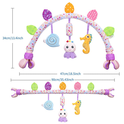 Baby Bassinet Mobile Toy for Prams, Car Seats & Bouncers, Infant Sensory Development