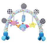 Flexible Arch Baby Car Seats Toy with Squeaky Plush Attachments